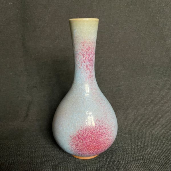 Long neck vase, Jun porcelain vase, home decoration, natural kiln change